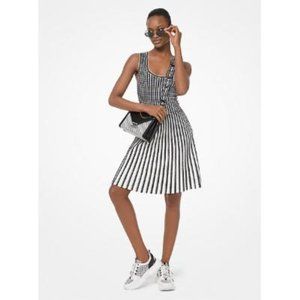 Michael Kors Womens Casual Dress Mini Pleated Dress